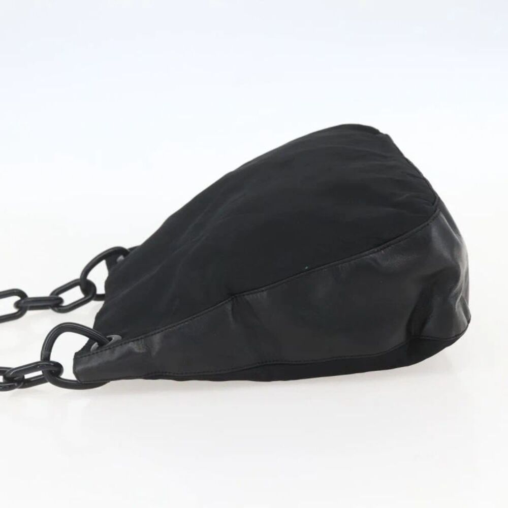 Prada Chain Tessuto Black Nylon Shoulder Bag Bag - Picture 3 of 16